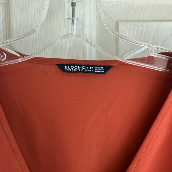 BloomChic Rust Long Sleeve Dress - Picture 3 of 6